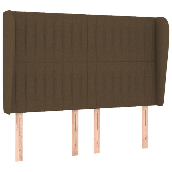 vidaXL Wingback Headboard Dark Brown 147x23x118/128 cm Fabric