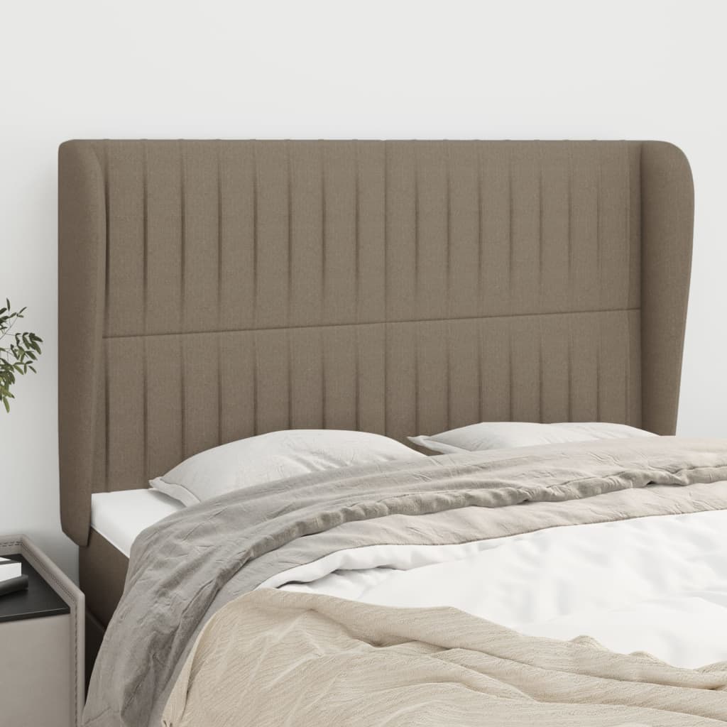 vidaXL Wingback Headboard Taupe 147x23x118/128 cm Fabric