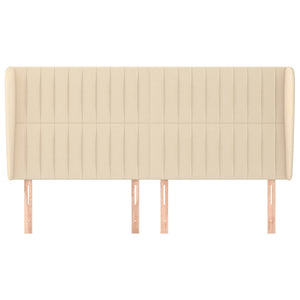 vidaXL Wingback Headboard Cream 163x23x118/128 cm Fabric