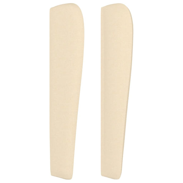 vidaXL Wingback Headboard Cream 163x23x118/128 cm Fabric