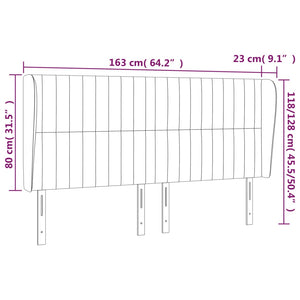 vidaXL Wingback Headboard Blue 163x23x118/128 cm Fabric