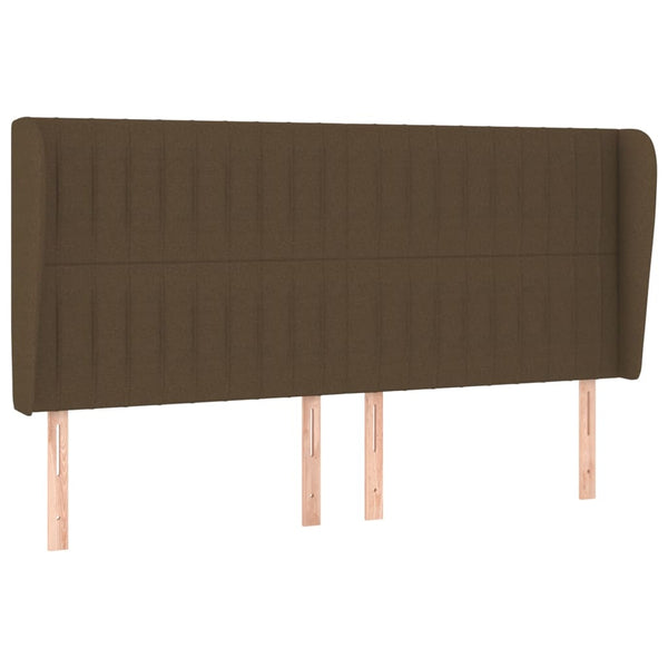 vidaXL Wingback Headboard Dark Brown 183x23x118/128 cm Fabric