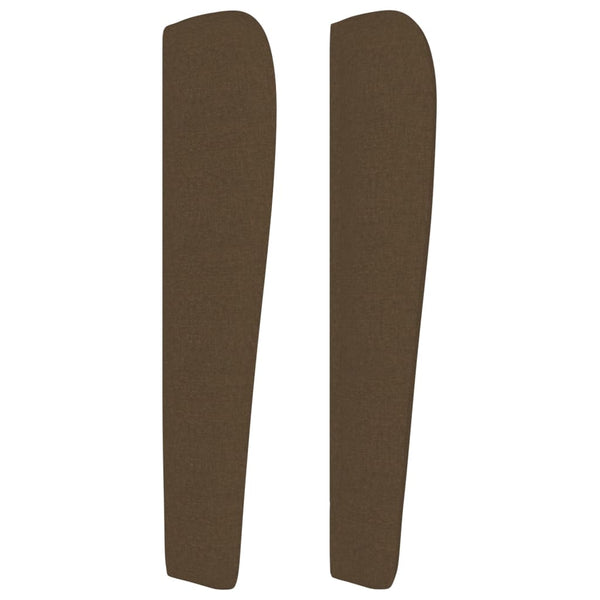 vidaXL Wingback Headboard Dark Brown 183x23x118/128 cm Fabric
