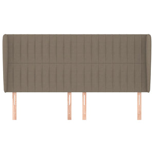 vidaXL Wingback Headboard Taupe 203x23x118/128 cm Fabric