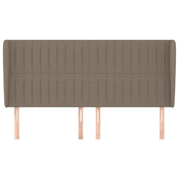vidaXL Wingback Headboard Taupe 203x23x118/128 cm Fabric