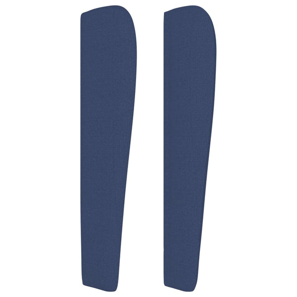 vidaXL Wingback Headboard Blue 203x23x118/128 cm Fabric
