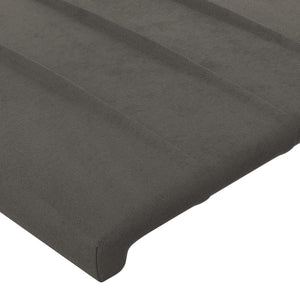 vidaXL Wingback Headboard Dark Grey 83x23x118/128 cm Velvet