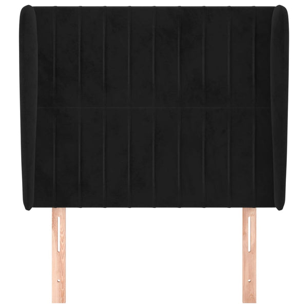 vidaXL Wingback Headboard Black 83x23x118/128 cm Velvet