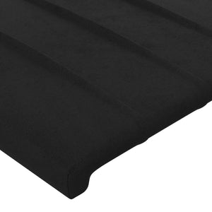 vidaXL Wingback Headboard Black 83x23x118/128 cm Velvet