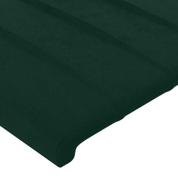 vidaXL Tufted Headboard with Wings Dark Green 83x23x118/128 cm Velvet