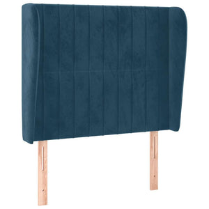vidaXL Wingback Headboard Dark Blue 83x23x118/128 cm Velvet