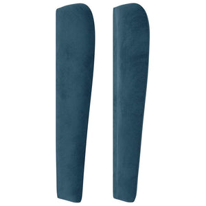 vidaXL Wingback Headboard Dark Blue 83x23x118/128 cm Velvet