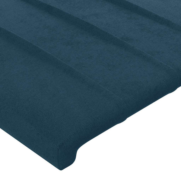 vidaXL Wingback Headboard Dark Blue 203x23x118/128 cm Velvet