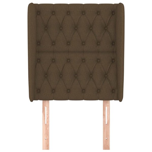 vidaXL Wingback Headboard Dark Brown 83x23x118/128 cm Fabric