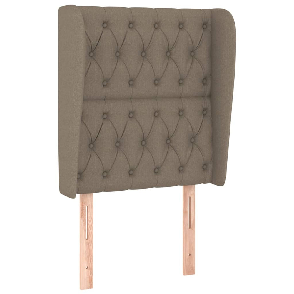 vidaXL Wingback Headboard Taupe 83x23x118/128 cm Fabric