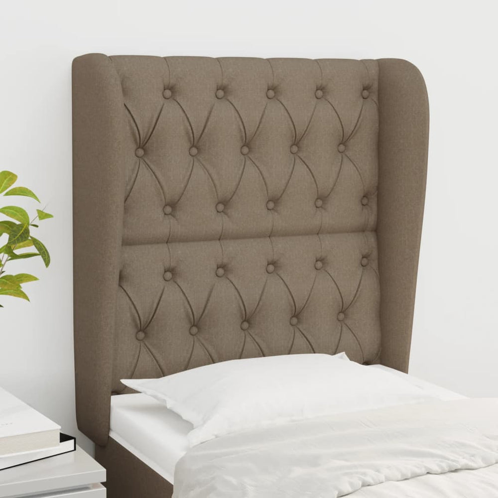 vidaXL Wingback Headboard Taupe 83x23x118/128 cm Fabric