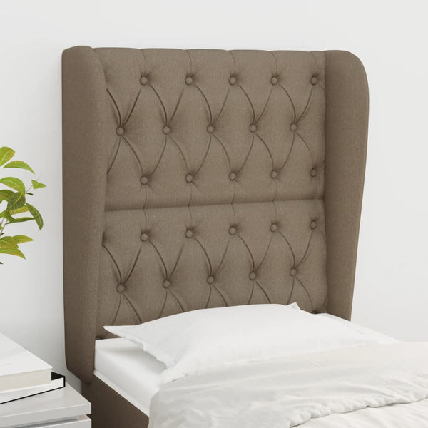 vidaXL Wingback Headboard Taupe 83x23x118/128 cm Fabric