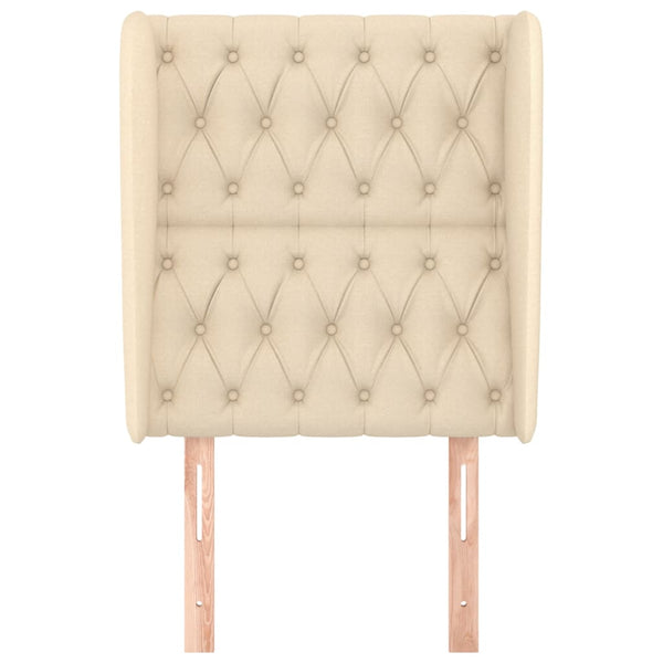 vidaXL Wingback Headboard Cream 83x23x118/128 cm Fabric