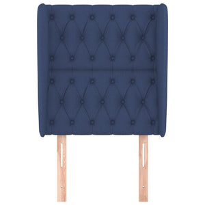 vidaXL Wingback Headboard Blue 83x23x118/128 cm Fabric
