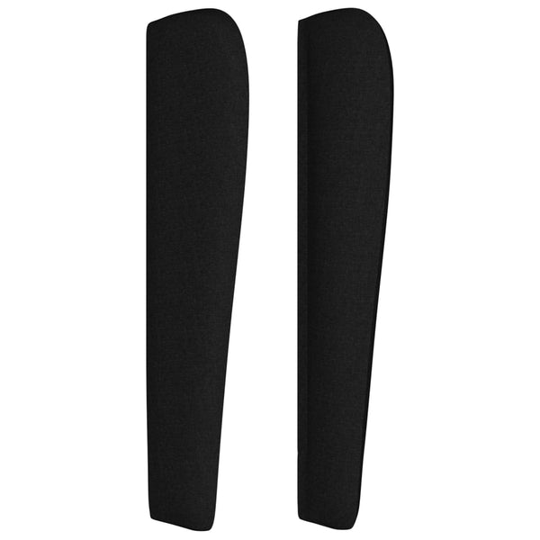 vidaXL Wingback Headboard Black 93x23x118/128 cm Fabric