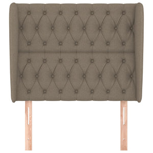 vidaXL Wingback Headboard Taupe 93x23x118/128 cm Fabric