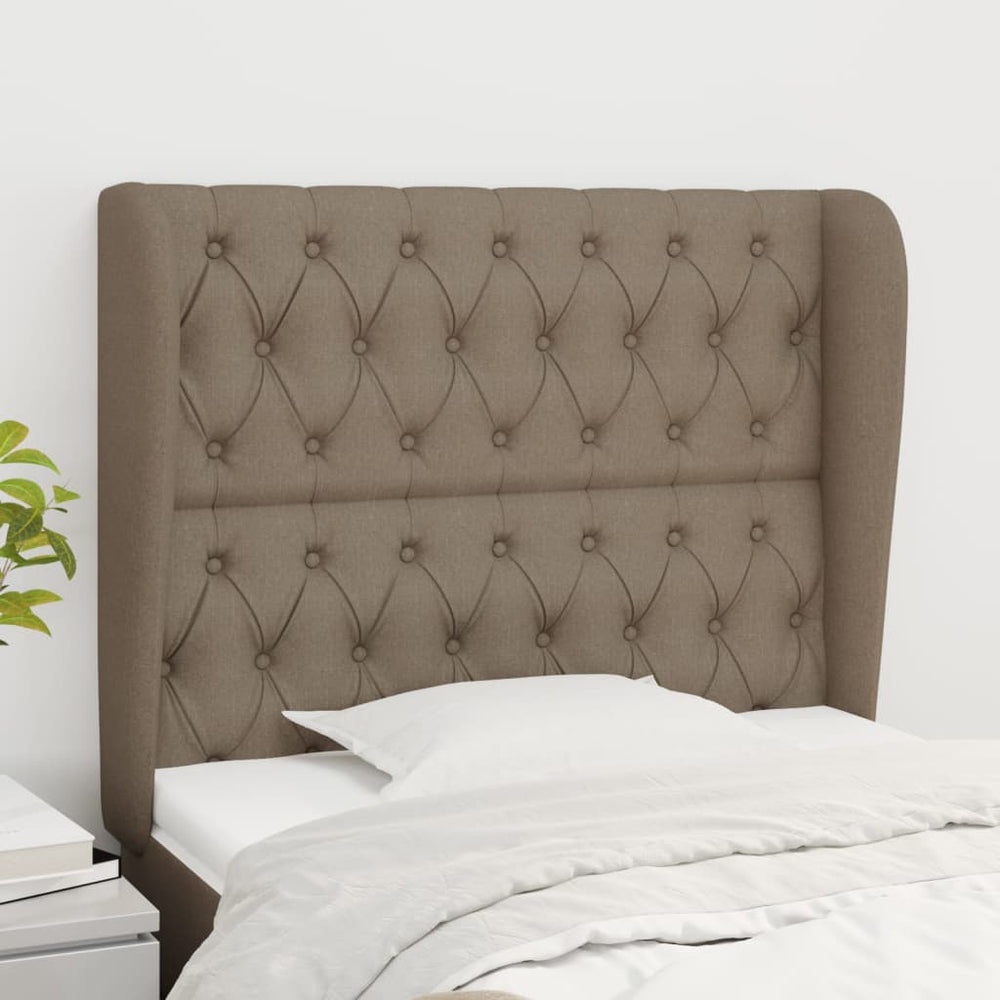 vidaXL Wingback Headboard Taupe 103x23x118/128 cm Fabric