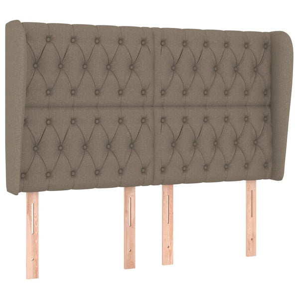vidaXL Wingback Headboard Taupe 147x23x118/128 cm Fabric