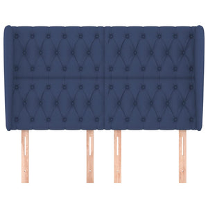 vidaXL Wingback Headboard Blue 147x23x118/128 cm Fabric