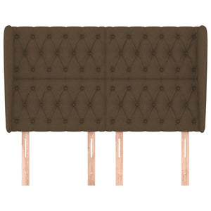 vidaXL Wingback Headboard Dark Brown 163x23x118/128 cm Fabric