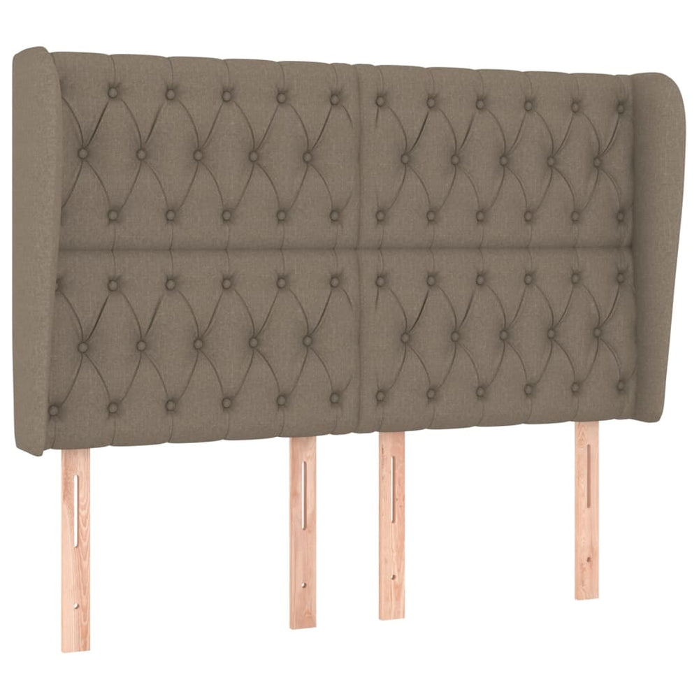 vidaXL Wingback Headboard Taupe 163x23x118/128 cm Fabric