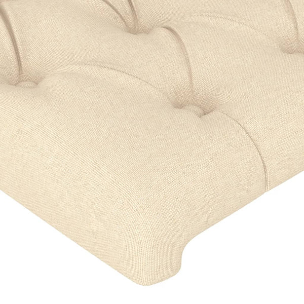 vidaXL Wingback Headboard Cream 163x23x118/128 cm Fabric