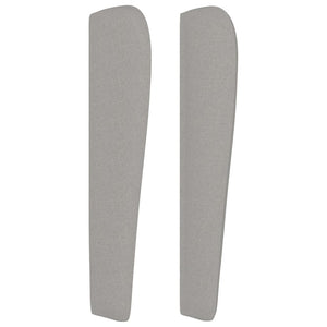vidaXL Wingback Headboard Light Grey 183x23x118/128 cm Fabric