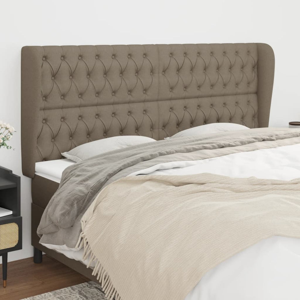 vidaXL Wingback Headboard Taupe 183x23x118/128 cm Fabric