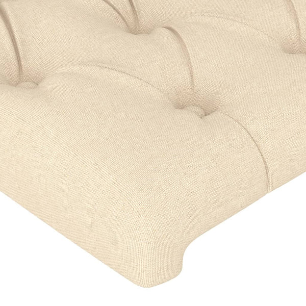 vidaXL Wingback Headboard Cream 183x23x118/128 cm Fabric