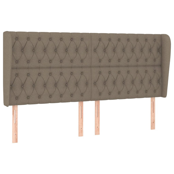 vidaXL Wingback Headboard Taupe 203x23x118/128 cm Fabric