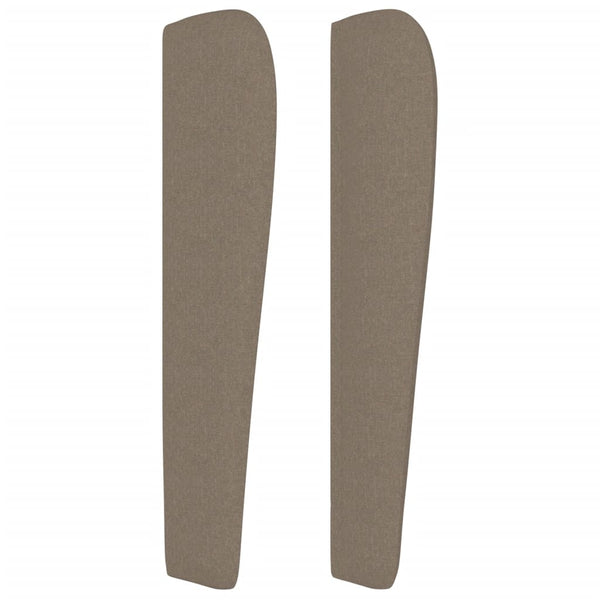 vidaXL Wingback Headboard Taupe 203x23x118/128 cm Fabric