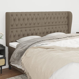 vidaXL Wingback Headboard Taupe 203x23x118/128 cm Fabric