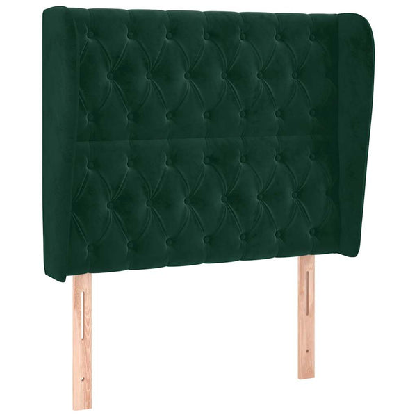 vidaXL Wingback Headboard Dark Green 93x23x118/128 cm Velvet