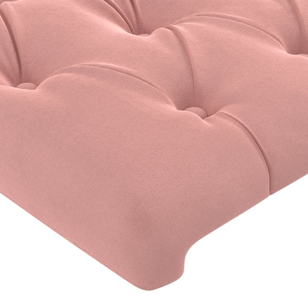 vidaXL Wingback Headboard Pink 93x23x118/128 cm Velvet