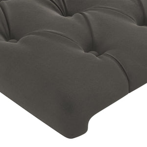 vidaXL Wingback Headboard Dark Grey 103x23x118/128 cm Velvet