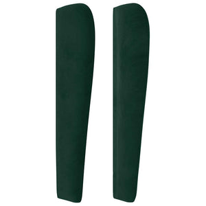 vidaXL Wingback Headboard Dark Green 163x23x118/128 cm Velvet