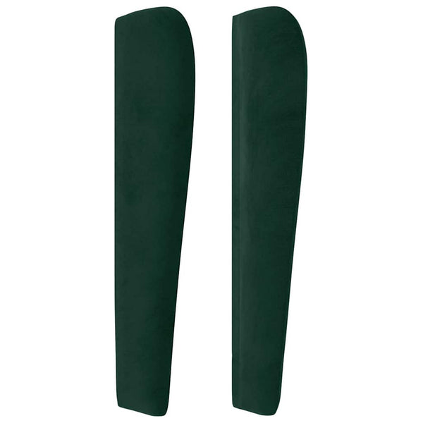 vidaXL Wingback Headboard Dark Green 163x23x118/128 cm Velvet