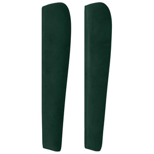 vidaXL Wingback Headboard Dark Green 183x23x118/128 cm Velvet