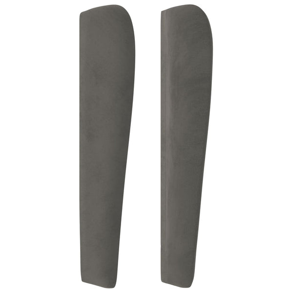 vidaXL Wingback Headboard Dark Grey 203x23x118/128 cm Velvet
