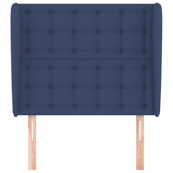 vidaXL Wingback Headboard Blue 83x23x118/128 cm Fabric