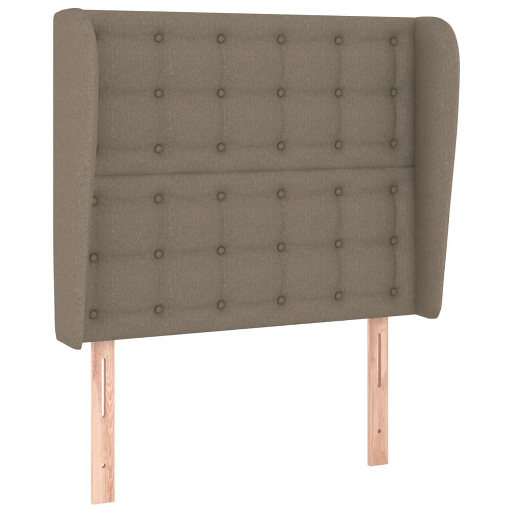vidaXL Wingback Headboard Taupe 93x23x118/128 cm Fabric