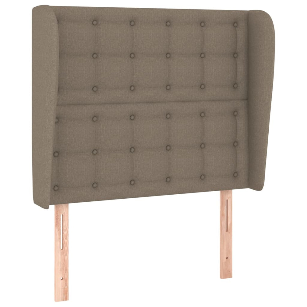 vidaXL Wingback Headboard Taupe 103x23x118/128 cm Fabric