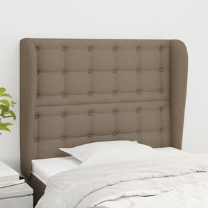 vidaXL Wingback Headboard Taupe 103x23x118/128 cm Fabric