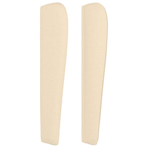 vidaXL Wingback Headboard Cream 103x23x118/128 cm Fabric