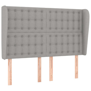 vidaXL Wingback Headboard Light Gray 147x23x118/128 cm Fabric